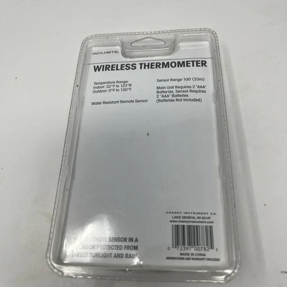 Acu-rite 00782A2 Wireless Indoor/Outdoor Thermometer Temperature White New
